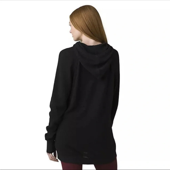 NWT Prana Milani Tunic Sweater Knit Charcoal / Black Hoodie - Picture 6 of 12